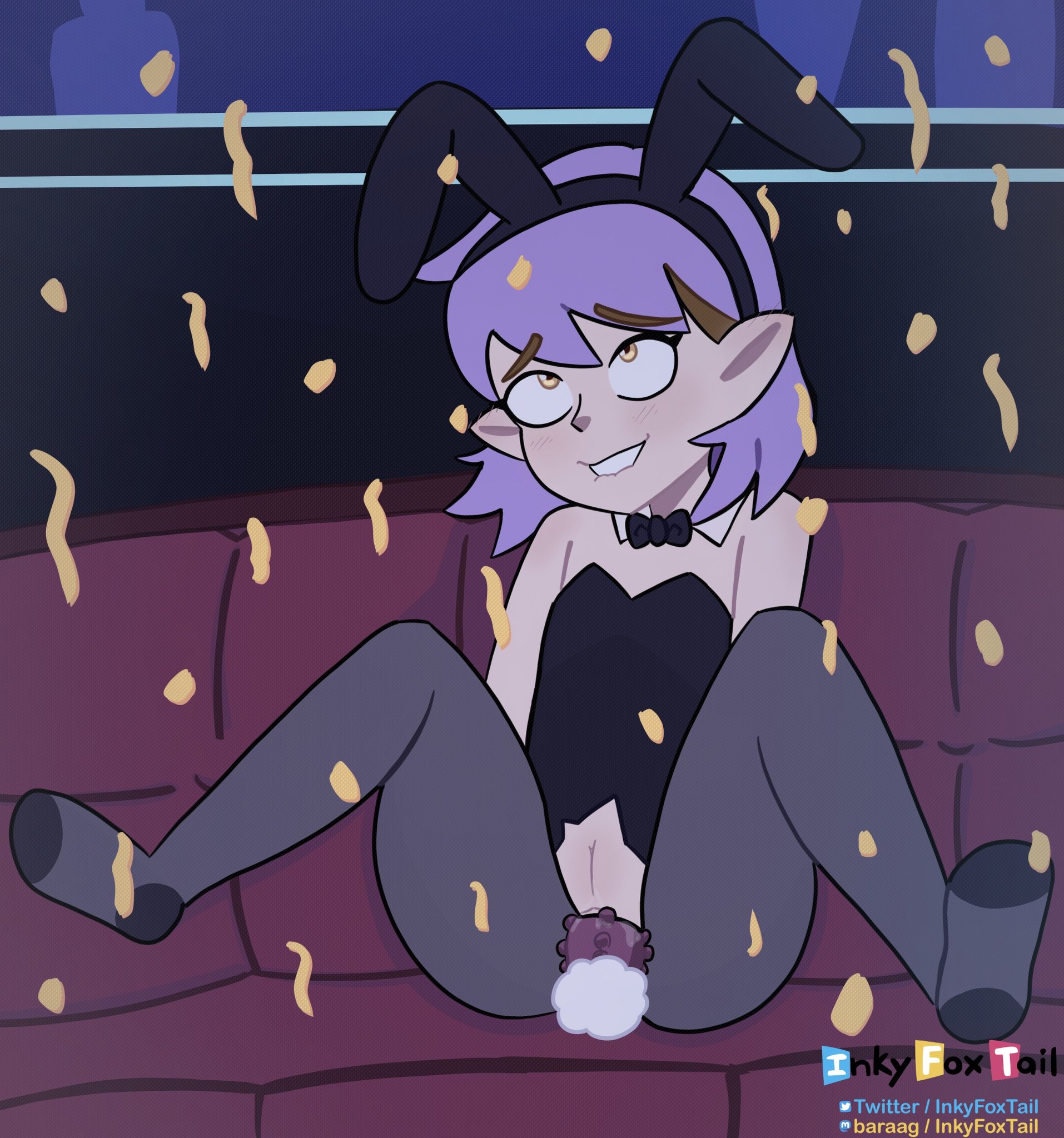 disney, disney channel, the owl house, tagme, 1girls, amity blight, anal, anal plug, breasts, buttplug, buttplug tail, female, inkyfoxtail, large buttplug, no watermark, pink hair, purple buttplug, purple hair, spiked buttplug, straight hair, witch (the owl house), yellow eyes, 