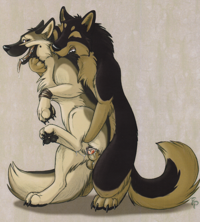 tani da real, all fours, balls, bite, biting neck, bondage, bound, canine, cum, cum inside, female, feral, feral on feral, from behind, german shepherd, light bondage, male, penetration, penis, quad, raised leg, sex, standing up, straight, straight sex, tongue, vaginal penetration, 
